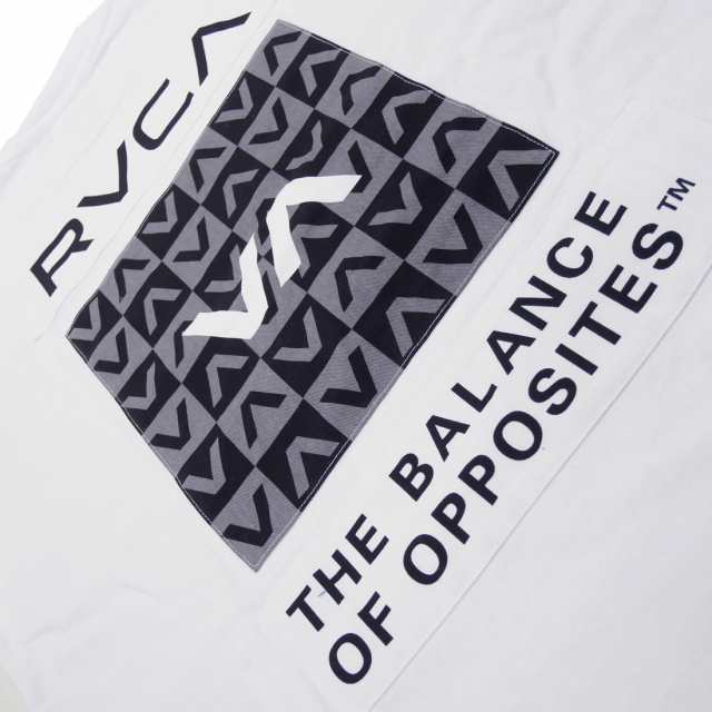【セール 25％OFF！】RVCA ルーカ メンズクルーネックロングTシャツ BE042-060 / PATCH BALANCE LT ホワイトの通販は