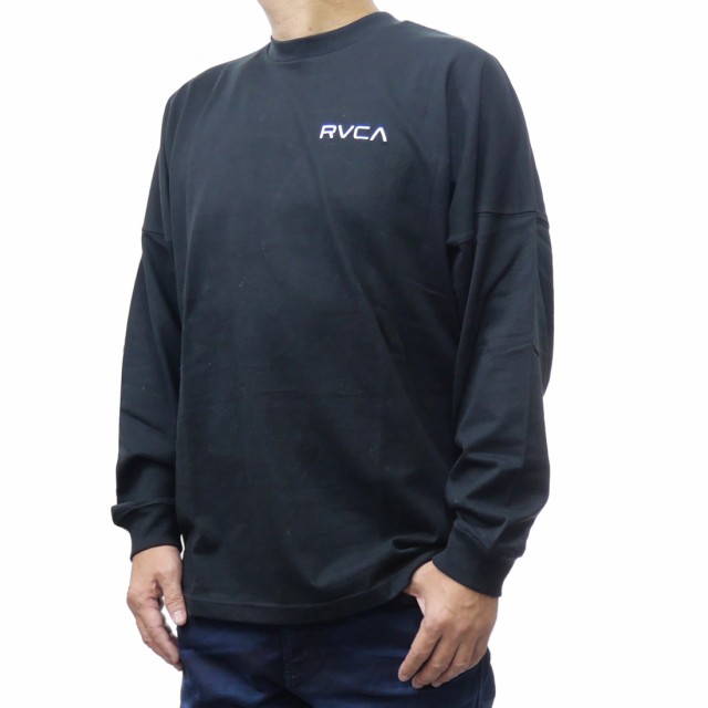 【セール 25％OFF！】RVCA ルーカ メンズクルーネックロングTシャツ BE042-060 / PATCH BALANCE LT ブラックの通販は
