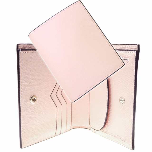 【セール 35%OFF!】VALEXTRA ヴァレクストラ 二つ折り財布(小銭入れ付き) V8N06 028 / PORTAFOGLIO 3 CC CON ZIP EBOTTONE ペオニアの通販は