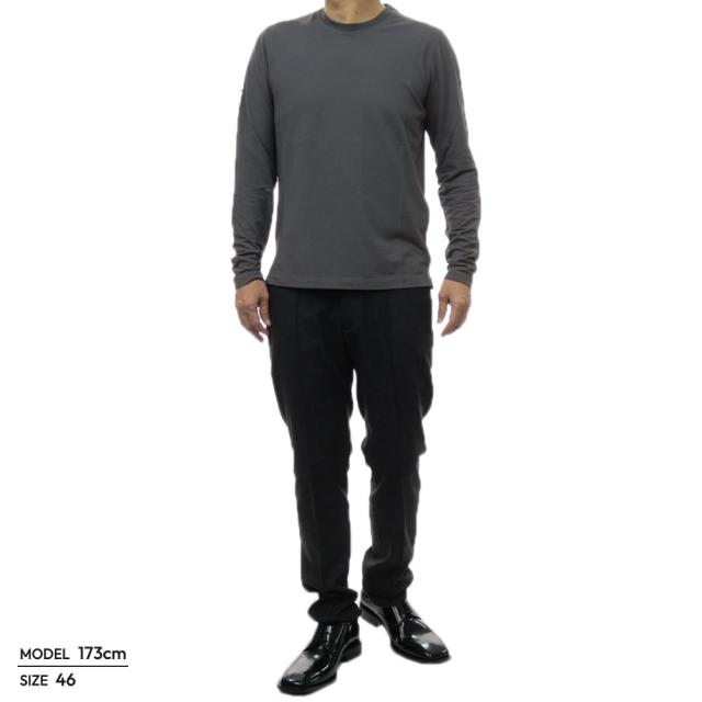 旧モデルセール！ ZANONE ザノーネ Tシャツ メンズ 長袖 トップス クルーネック コットン 綿100％ ロンT 815134 ZG380 ライトグレー_1