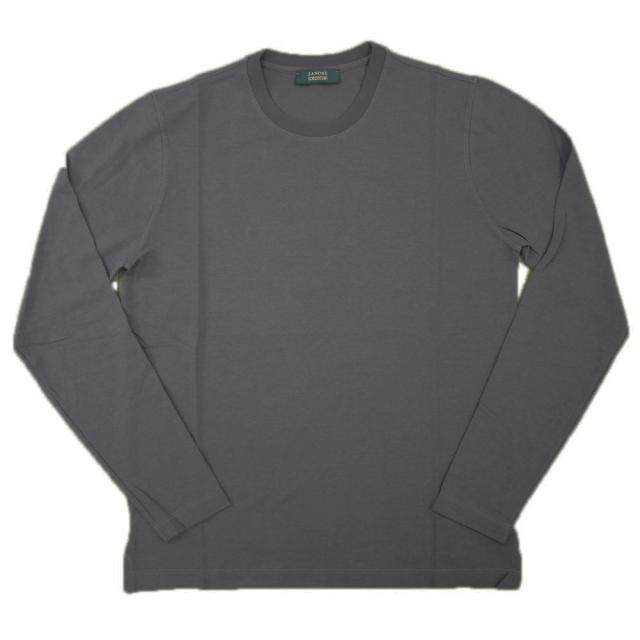 旧モデルセール！ ZANONE ザノーネ Tシャツ メンズ 長袖 トップス クルーネック コットン 綿100％ ロンT 815134 ZG380 ライトグレー_4