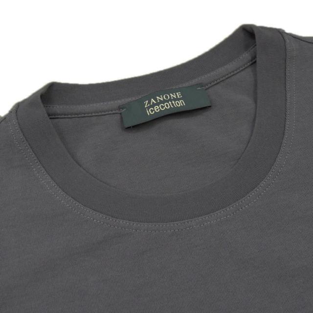 旧モデルセール！ ZANONE ザノーネ Tシャツ メンズ 長袖 トップス クルーネック コットン 綿100％ ロンT 815134 ZG380 ライトグレー_5