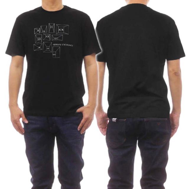 【セール 40％OFF！】ARMANI EXCHANGE アルマーニエクスチェンジ メンズクルーネックTシャツ 3DZTAF ZJA5Z ブラックの通販は