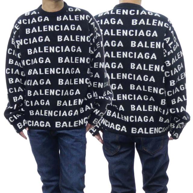 旧作お買い得セール！ BALENCIAGA バレンシアガ セーター メンズ クルーネック ニット 761596 T1673 ブラック