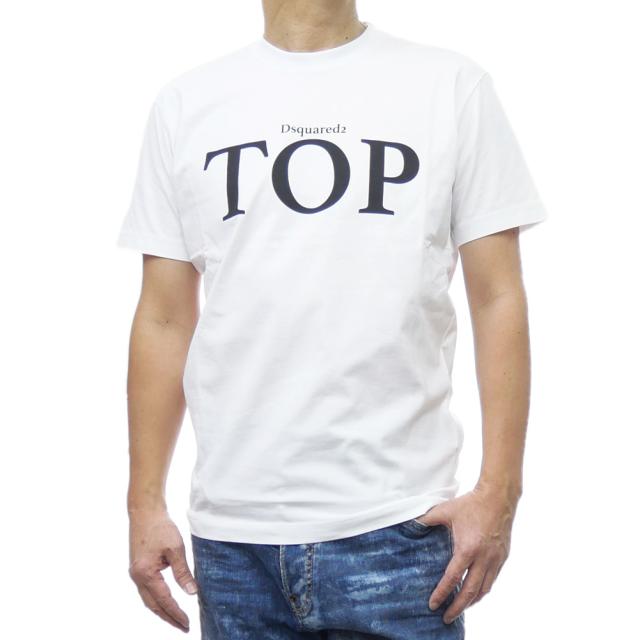 旧作お買い得セール！ DSQUARED2 ディースクエアード Tシャツ メンズ コットン 綿100％ 半袖 ラウンドネック S71GD1391 D20020 / Cool Fit Tee ホワイト