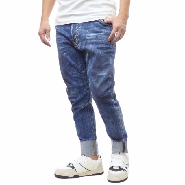 【セール 50%OFF!】DSQUARED2 ディースクエアード メンズジーンズ S71LB1400 S30342 インディゴブルーの通販は