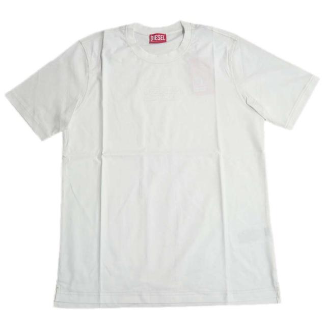 旧モデルセール！ DIESEL ディーゼル Tシャツ メンズ 半袖 クルーネック コットン 綿100％ A12269 0QANW / T-MUST-SLITS-N ホワイト