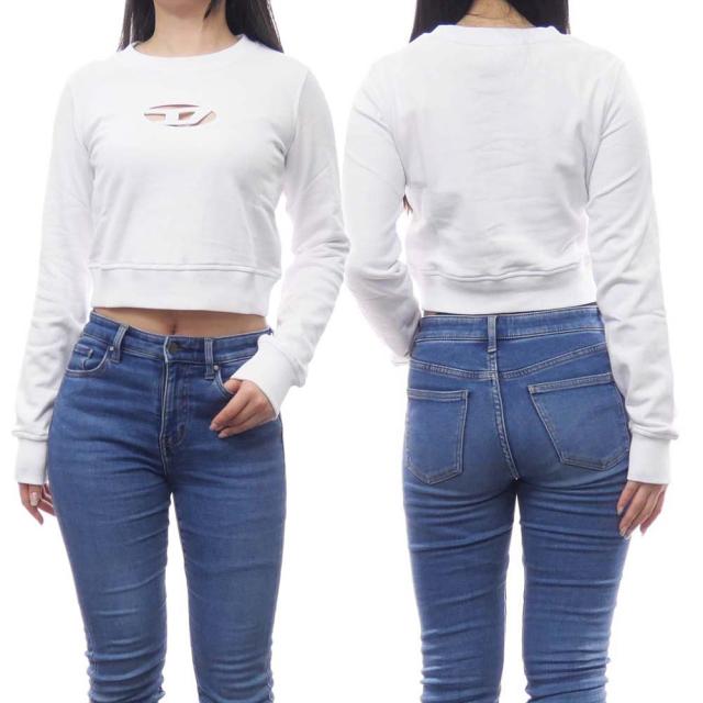 旧作お買い得セール！ DIESEL ディーゼル トレーナー レディース A09931 0GRAC / F-SLIMMY-OD ホワイト