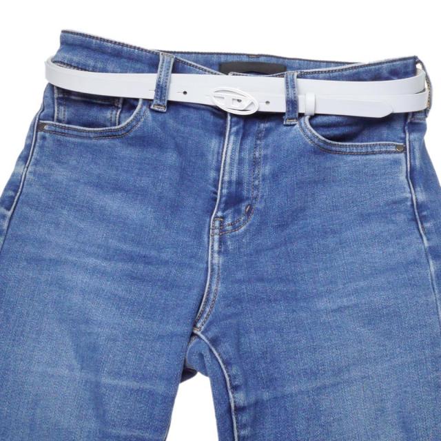 旧モデルセール！ DIESEL ディーゼル ベルト レディース レザー ベルト X09895 P1245 / B-1DR15 DOUBLE ライトブルー_2
