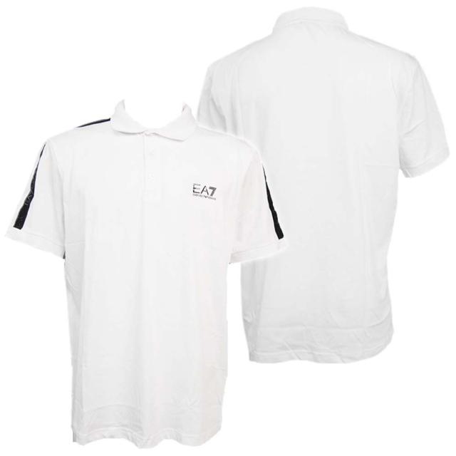 旧作お買い得セール！ EMPORIO ARMANI エンポリオアルマーニ EA7 ポロシャツ 半袖 メンズ コットン 綿100％ スムース 3DPF23 PJ02Z ホワイト