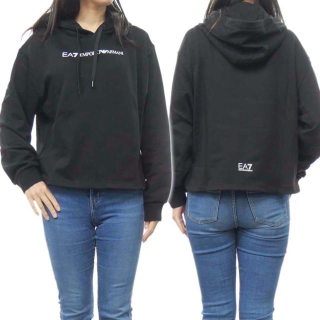【セール 50％OFF！】EMPORIO ARMANI エンポリオアルマーニ EA7 レディースプルオーバーパーカー 3DTM03 TJSYZ ブラックの通販は 7,629円