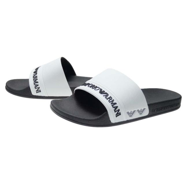 【セール 40％OFF！】EMPORIO ARMANI エンポリオアルマーニ EA7  レディースシャワーサンダル XCP011 XK277 ホワイト×ブラックの通販は 5,610円