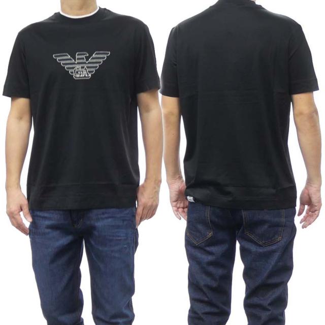 【セール 45％OFF！】EMPORIO ARMANI エンポリオアルマーニ メンズクルーネックTシャツ 3D1TD4 1JUVZ ブラックの通販は