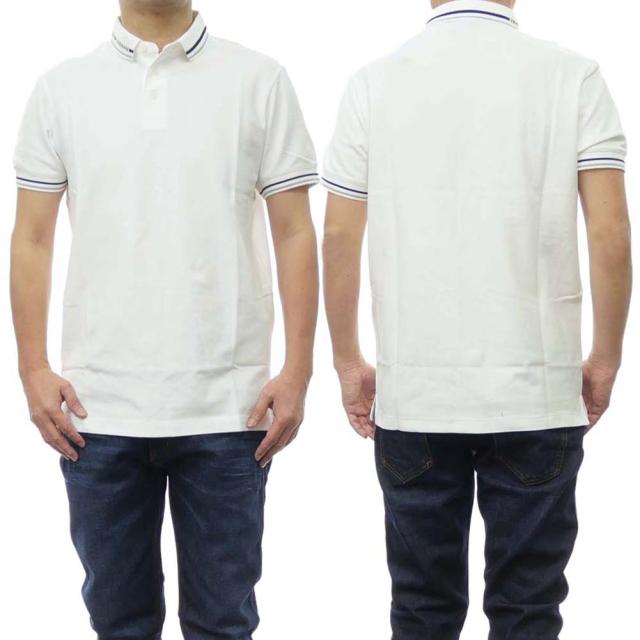 旧作お買い得セール！ EMPORIO ARMANI エンポリオアルマーニ ポロシャツ 半袖 メンズ 鹿の子 コットン 綿100％ 3D1FM4 1JCYZ ホワイト