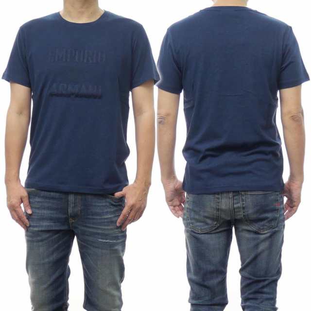 【セール 40％OFF！】EMPORIO ARMANI SWIMWEAR エンポリオアルマーニスイムウェア メンズクルーネックTシャツ 211818 4R485 ネイビーの通販は