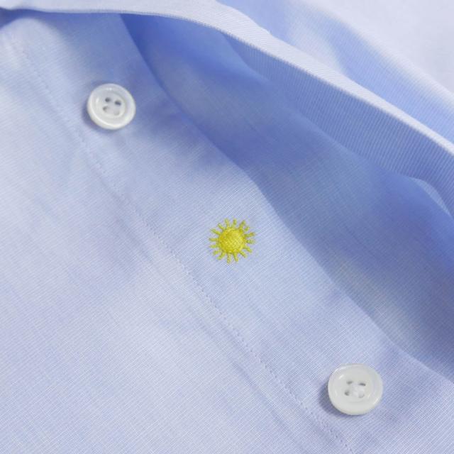 旧モデルセール！ GIANNETTO ジャンネット カッタウェイシャツ メンズ コットン 綿100％ AC123 / VINCI FIT WASH ブルー_3