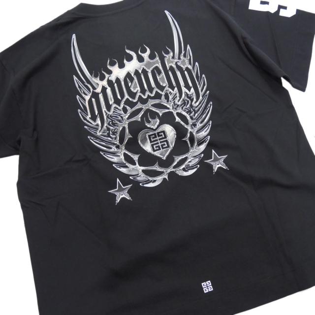 旧モデルセール！ GIVENCHY ジバンシィ Tシャツ メンズ 半袖 クルーネック コットン 綿100％ BM71JB3YHU ブラック_7