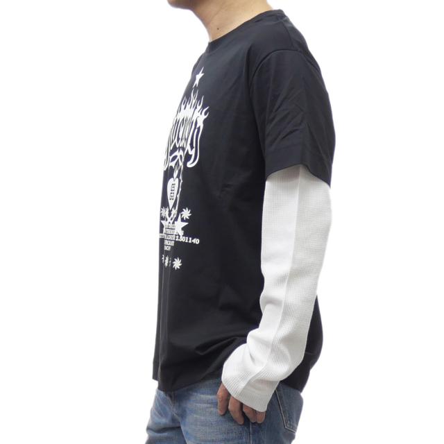 旧モデルセール！ GIVENCHY ジバンシィ Tシャツ メンズ 半袖 クルーネック コットン 綿100％ BM71G53YHU ブラック_2