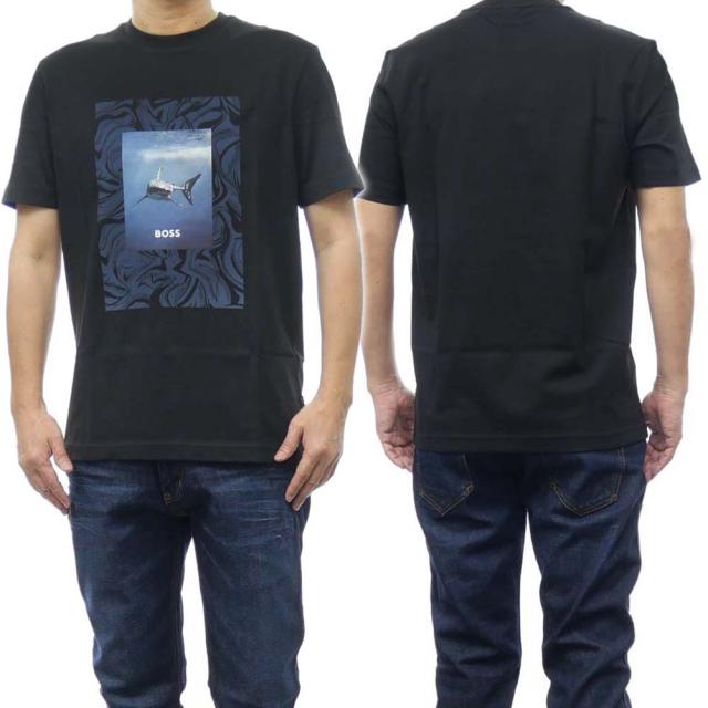 【セール 50％OFF！】HUGO BOSS ヒューゴボス メンズクルーネックTシャツ 50516012 10260136 / Te-Tucan ブラックの通販は