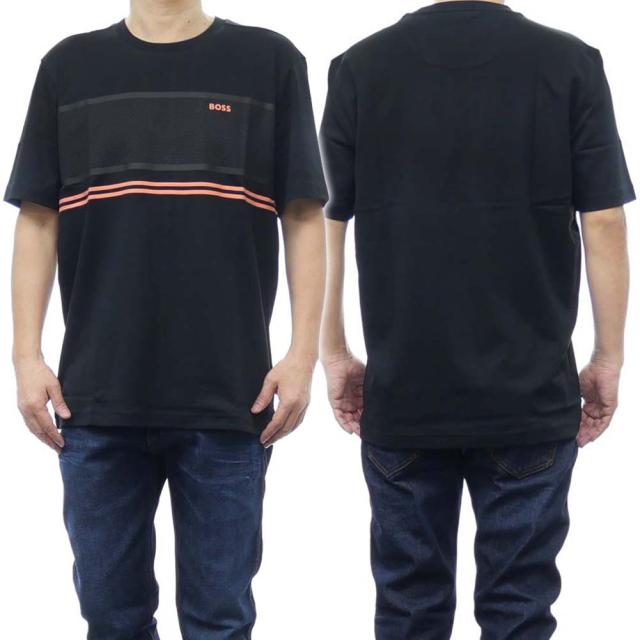 旧作お買い得セール！ HUGO BOSS ヒューゴボス Tシャツ メンズ 半袖 クルーネック コットン 綿100％ 50513021 10259164 / Tee 8 ブラック