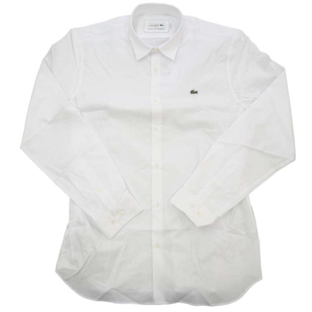 旧モデルセール！ LACOSTE ラコステ ドレスシャツ メンズ コットン 綿100％ CH5620 ホワイト_1