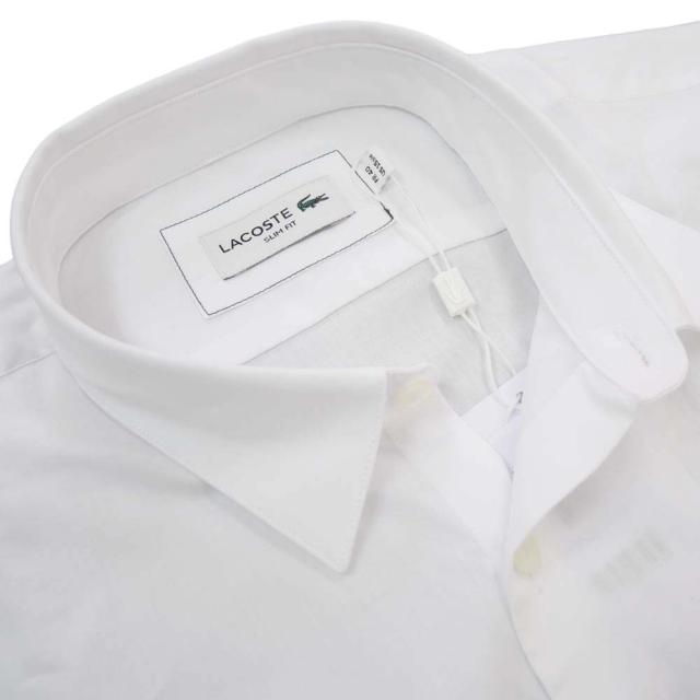旧モデルセール！ LACOSTE ラコステ ドレスシャツ メンズ コットン 綿100％ CH5620 ホワイト_2