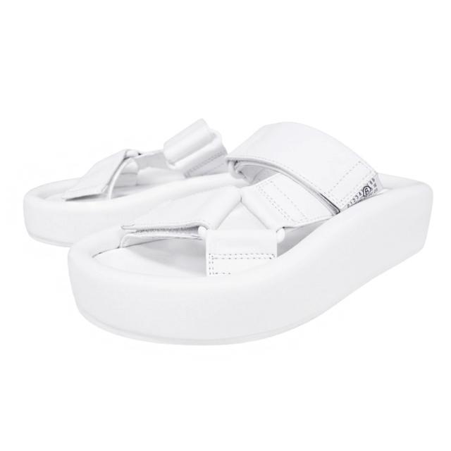 【セール 50％OFF！】MM6 エムエムシックス レディース ストラップサンダル SH1WP0001 P6383 ホワイト 55,440円