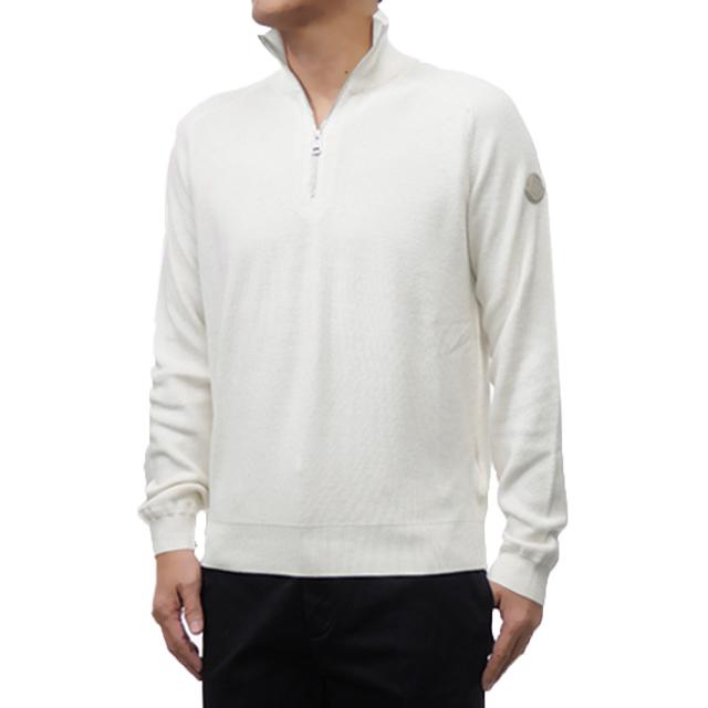 【セール 50％OFF！】MONCLER モンクレール メンズハーフジップセーター ニット 9F00001 M1611 ホワイトの通販は