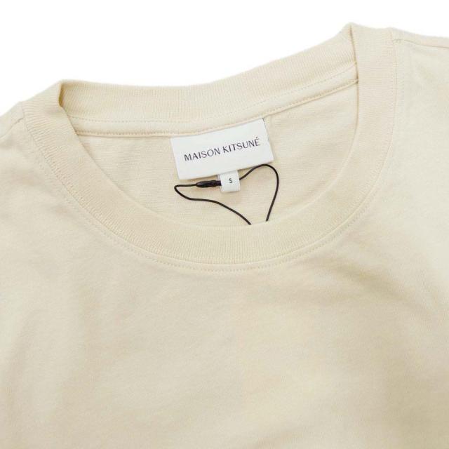 旧モデルセール！ MAISON KITSUNE メゾンキツネ Tシャツ メンズ 半袖 トップス クルーネック コットン 綿100％ LM00107KJ0119 / BOLD FOX HEAD PATCH OVERSIZE TEE-SHIRT ベージュ_2