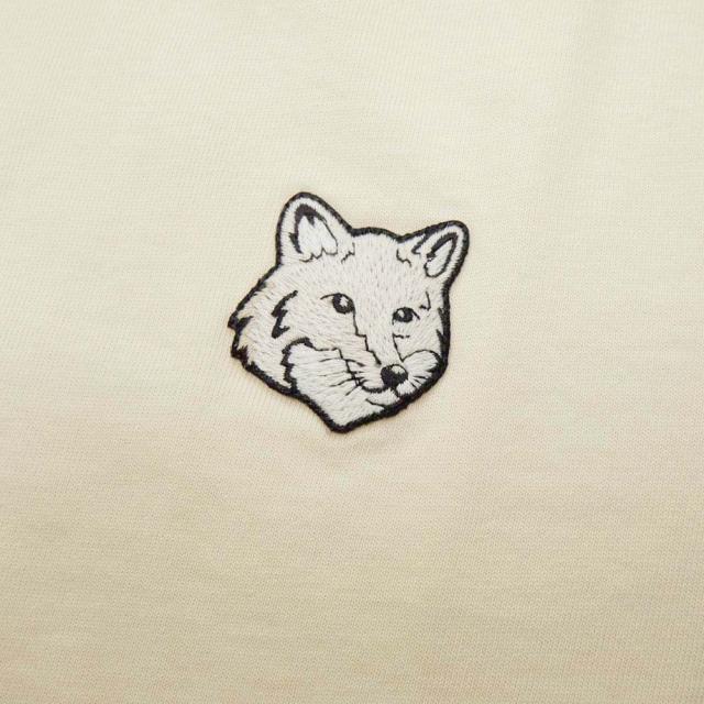 旧モデルセール！ MAISON KITSUNE メゾンキツネ Tシャツ メンズ 半袖 トップス クルーネック コットン 綿100％ LM00107KJ0119 / BOLD FOX HEAD PATCH OVERSIZE TEE-SHIRT ベージュ_3