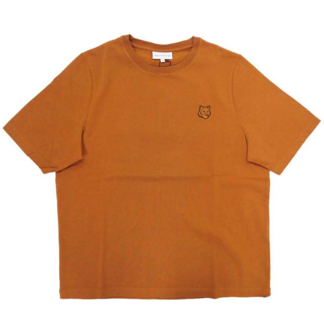 旧モデルセール！ MAISON KITSUNE メゾンキツネ Tシャツ レディース トップス 半袖 クルーネック コットン 綿100％ MW00127KJ0119 / BOLD FOX HEAD PATCH COMFORT TEE-SHIRT ブラウン_1