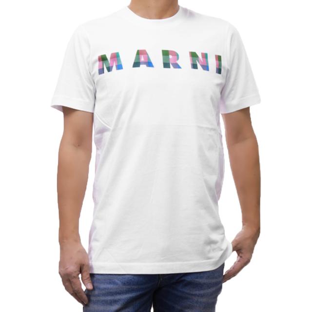旧作お買い得セール！ MARNI マルニ Tシャツ メンズ 半袖 クルーネック コットン 綿100％ HUMU0198PT USCW61 ホワイト