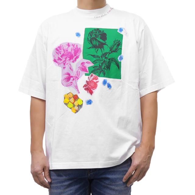 旧作お買い得セール！ MARNI マルニ Tシャツ メンズ 半袖 クルーネック コットン 綿100％ HUMU0223PT USCW75 ホワイト
