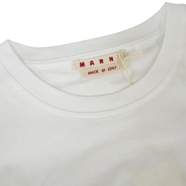 旧作お買い得セール！ MARNI マルニ Tシャツ レディース 半袖 クルーネック コットン 綿100％ THJE0293PX UTC017 ホワイト 旧作処分セール！ MARNI マルニ Tシャツ レディース 半袖 クルーネック
