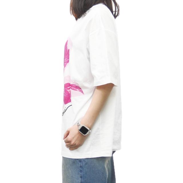 旧作お買い得セール！ MARNI マルニ Tシャツ レディース 半袖 クルーネック コットン 綿100％ THJET49P04 USCW65 ホワイト 旧作処分セール！ MARNI マルニ Tシャツ レディース 半袖 クルーネック