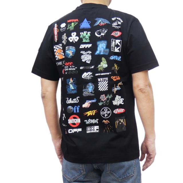 旧作お買い得セール！ OFF-WHITE オフホワイト Tシャツ メンズ 半袖 クルーネック コットン 綿100％ OMAA027G23JER012 ブラック