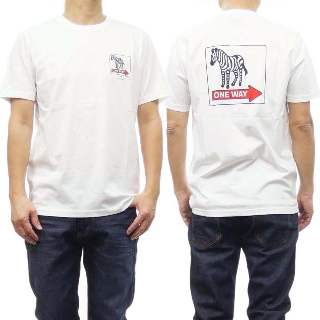 【セール ○％OFF！】PS PAUL SMITH ポールスミス メンズクルーネックTシャツ M2R 011R MP4439 ホワイトの通販は 6,873円