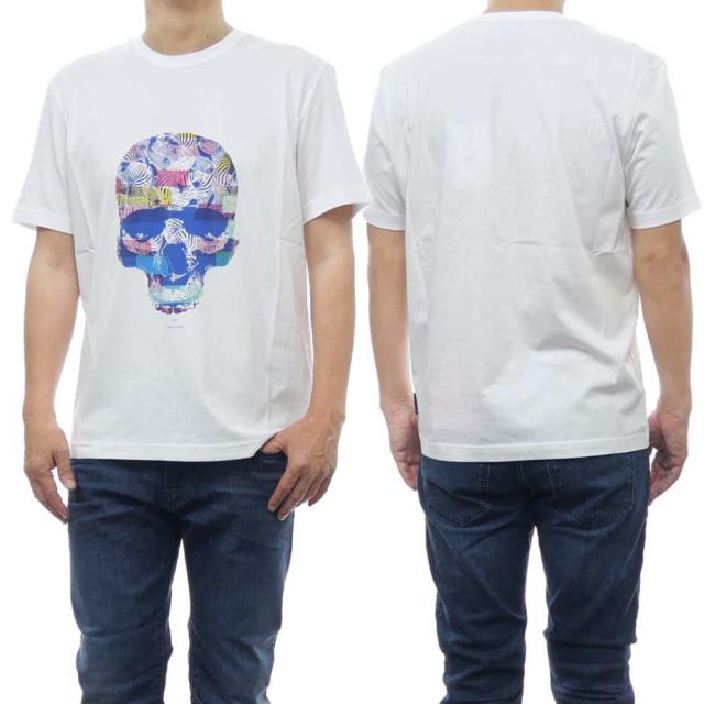 旧作お買い得セール！ PS PAUL SMITH ポールスミス Tシャツ メンズ 半袖 クルーネック コットン 綿100％ M2R 731Y MP4539 ホワイト