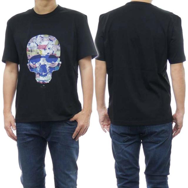 旧作お買い得セール！ PS PAUL SMITH ポールスミス Tシャツ メンズ 半袖 クルーネック コットン 綿100％ M2R 731Y MP4539 ブラック