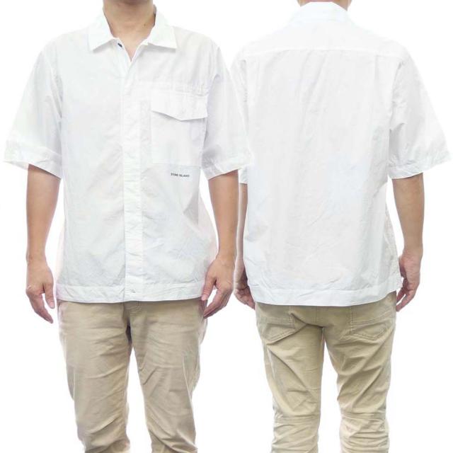 【セール 45％OFF！】STONE ISLAND ストーンアイランド メンズカジュアルシャツ 11805 ホワイトの通販は