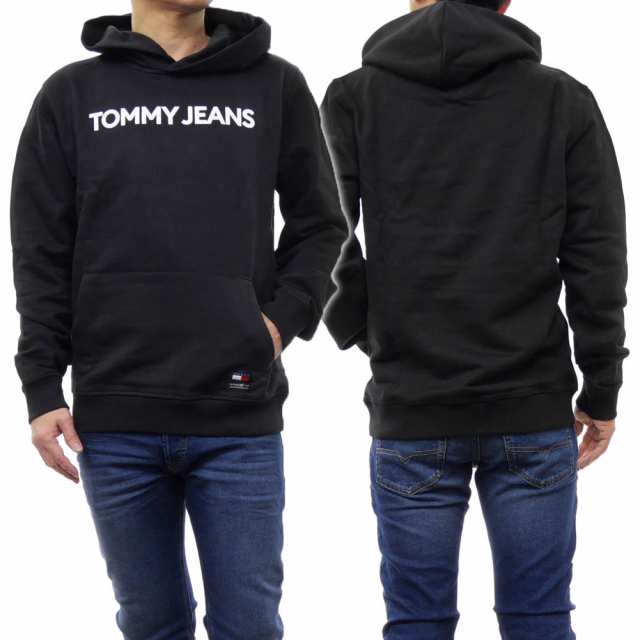 【セール 50％OFF！】TOMMY JEANS トミージーンズ メンズプルオーバーパーカー DM18413 ブラックの通販は