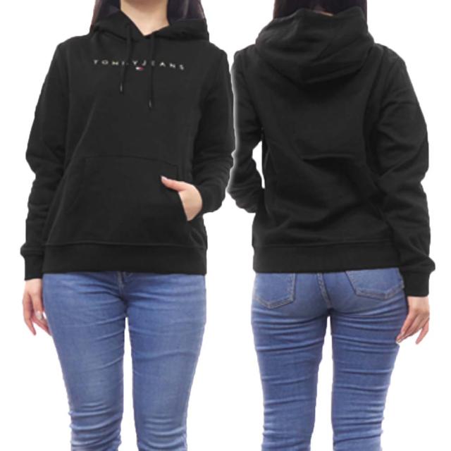 旧作お買い得セール！  JEANS トミージーンズ トミーヒルフィガー パーカー レディース プルオーバー DW17324 ブラック