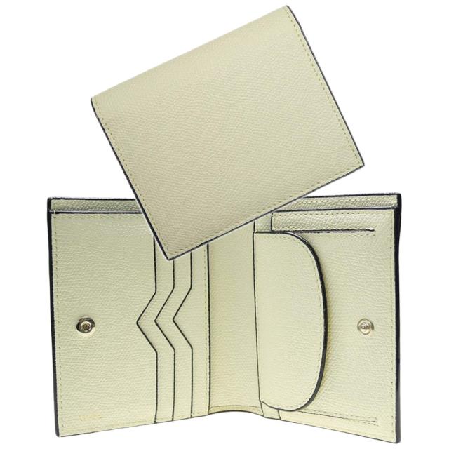 【セール 45％OFF！】VALEXTRA ヴァレクストラ 二つ折り財布（小銭入れ付き） V8N06-028 / PORTAFOGLIO 3 CC CON ZIP EBOTTONE ホワイトの通販は