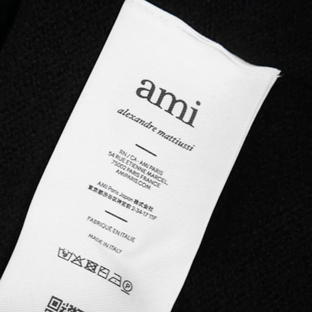 セールAW AMI PARIS アミパリス セーター メンズ ファネルネック ニット UKS839.018 ブラック_9