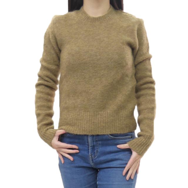 AMI PARIS アミパリス セーター レディース クルーネック ニットセーター FKS824.KN0021 キャメル