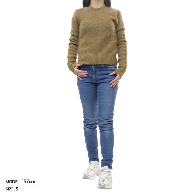 AMI PARIS アミパリス セーター レディース クルーネック ニットセーター FKS824.KN0021 キャメル_1