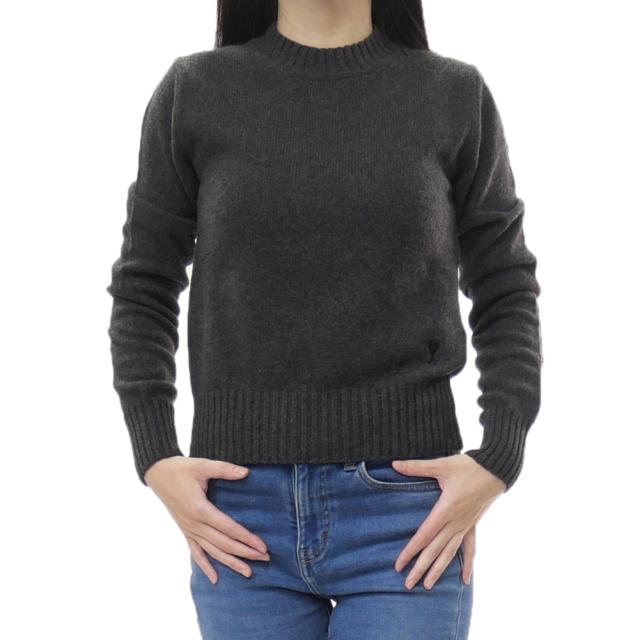AMI PARIS アミパリス セーター レディース クルーネック ニットセーター FKS832.005 ダークグレー