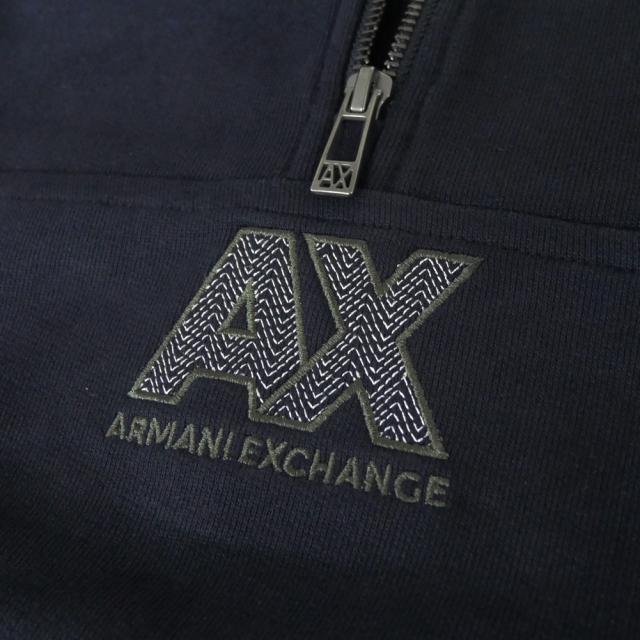 セールAW ARMANI EXCHANGE A/X アルマーニエクスチェンジ スウェット メンズ ハーフジップ XM001327 AF12656 ネイビー_6