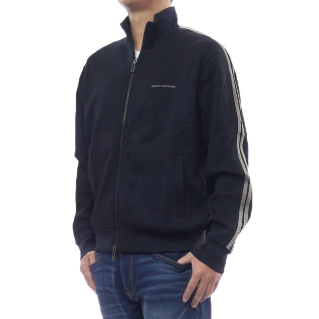 2025 秋冬新作！ ARMANI EXCHANGE A/X アルマーニエクスチェンジ スウェット メンズ ジップアップ XM001361 AF10818 ネイビー