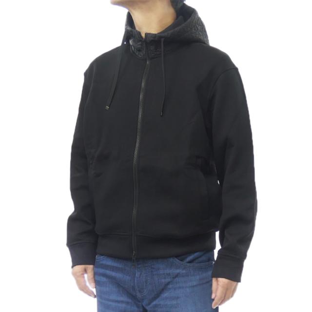 2025 秋冬新作！ ARMANI EXCHANGE A/X アルマーニエクスチェンジ パーカー メンズ ジップアップ XM001891 AF10818 ブラック
